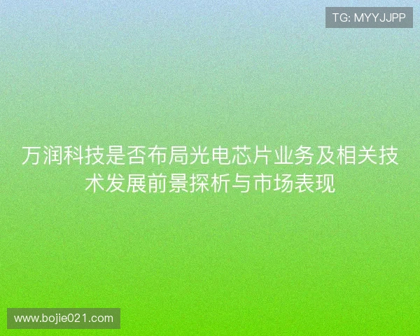 万润科技是否布局光电芯片业务及相关技术发展前景探析与市场表现 万润科技是否布局光电芯片业务及相关技术发展前景探析与市场表现